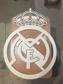 imagem do arquivo vetor para download Logotipo do Real Madrid em Madeira