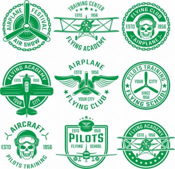 imagem do arquivo vetor para download Logotipos fumo aero churrasco ferraria e pesca