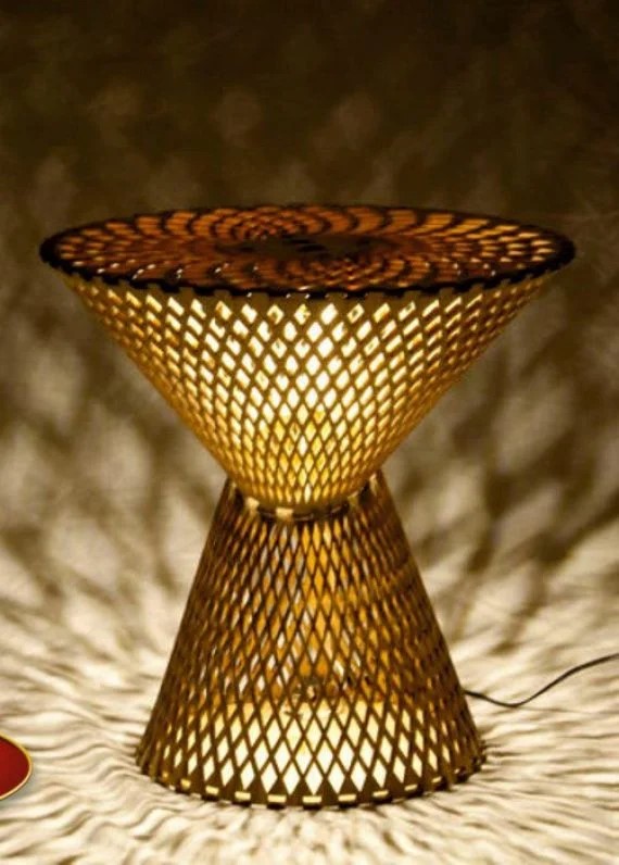 imagem do arquivo vetor para download Luminária de Mesa Cortada a Laser