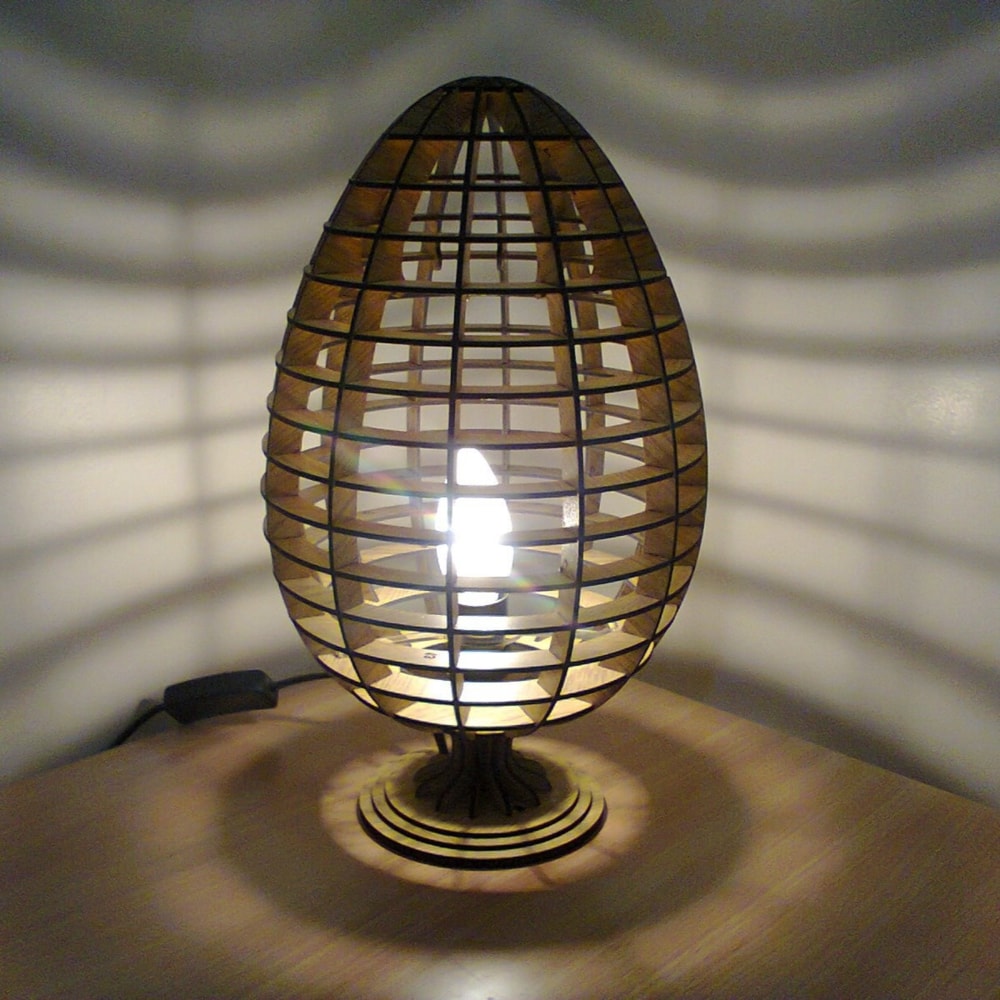 imagem do arquivo vetor para download Luminária de Mesa em Forma de Ovo