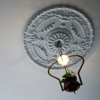imagem do arquivo vetor para download Luminária de Teto com Lustre e Lâmpada