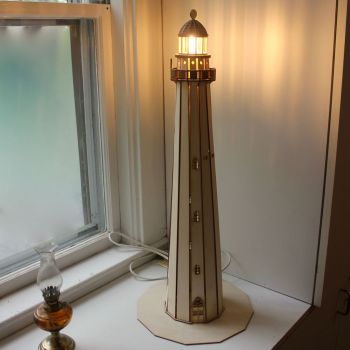imagem do arquivo vetor para download Luminária em Formato de Farol Cortada a Laser
