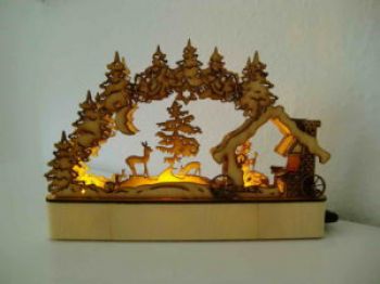 imagem do arquivo vetor para download Luminária mdf 3D