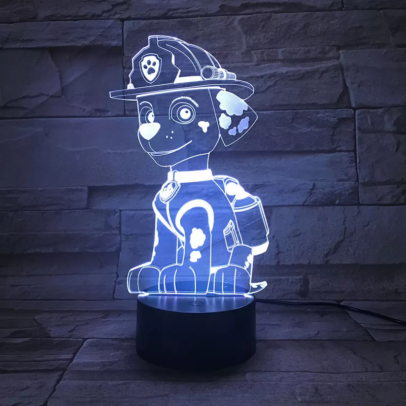 imagem do arquivo vetor para download Luz Noturna 3D de Acrílico