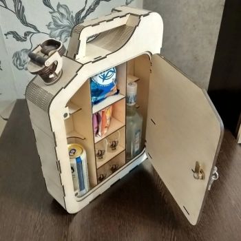 imagem do arquivo vetor para download Mini Barra de Miniaturas Jerry Can Porta Garrafas