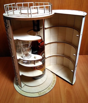 imagem do arquivo vetor para download Mini bar de madeira