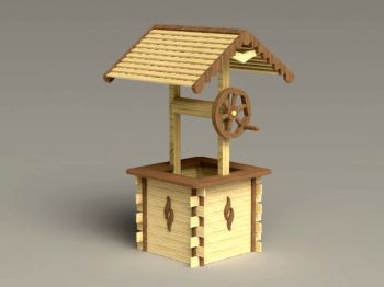imagem do arquivo vetor para download Modelo 3D de Poço 4mm