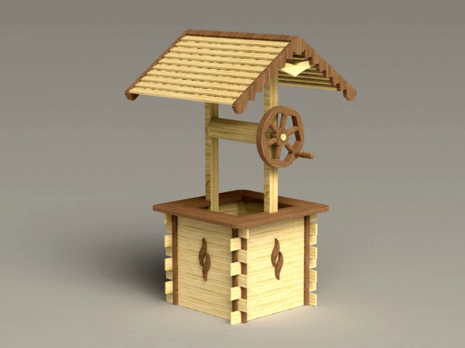 imagem do arquivo vetor para download Modelo 3D de Poço 4mm