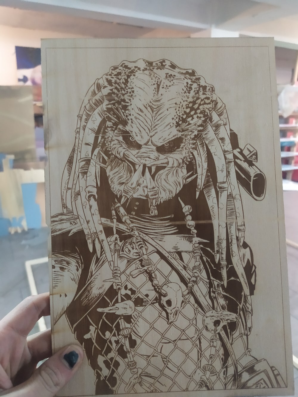 imagem do arquivo vetor para download Modelo de Gravação a Laser do Predador