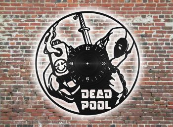imagem do arquivo vetor para download Modelo de um relógio temático Dead Pool