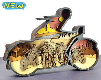 imagem do arquivo vetor para download Moto de corrida em Camadas Decorativo