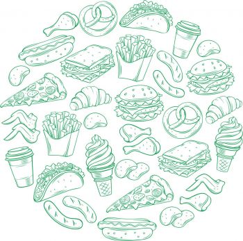 imagem do arquivo vetor para download Muitos alimentos diferentes