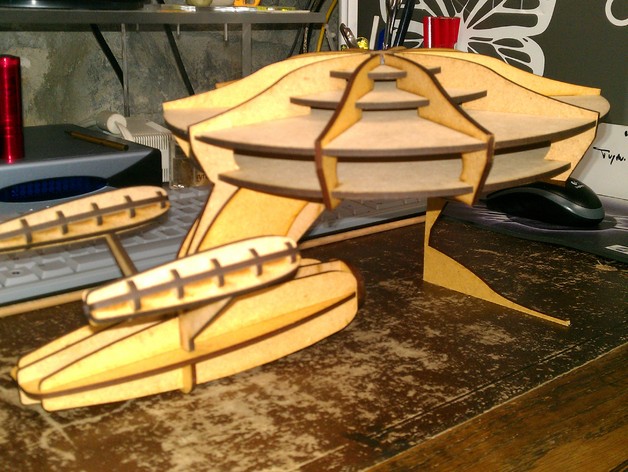 imagem do arquivo vetor para download Nave Espacial 3d