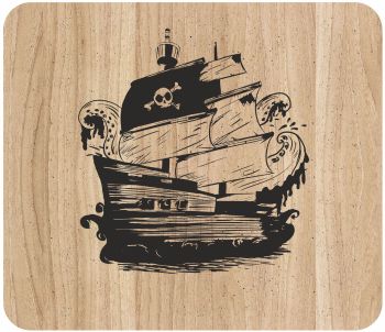 imagem do arquivo vetor para download Navio Pirata Gravada em Tábua de Corte