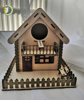 imagem do arquivo vetor para download Pássaro Decorativo Único de Madeira
