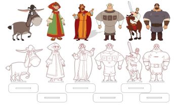 imagem do arquivo vetor para download Personagens de Contos de Fadas em Ímãs