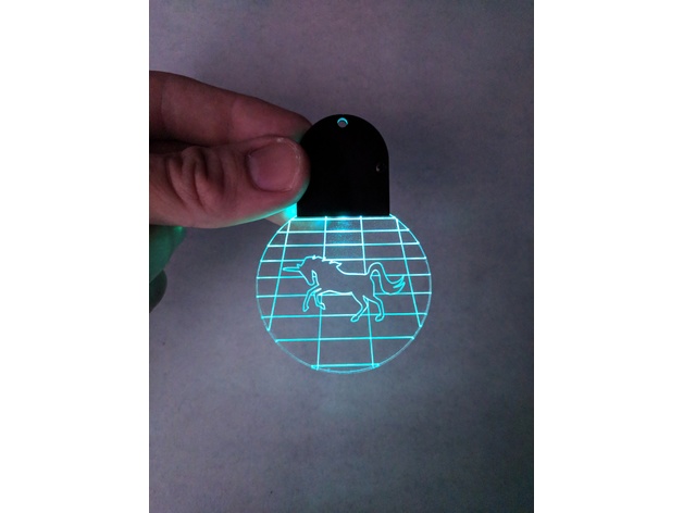 imagem do arquivo vetor para download Pingente de Unicórnio Synthwave em Acrílico