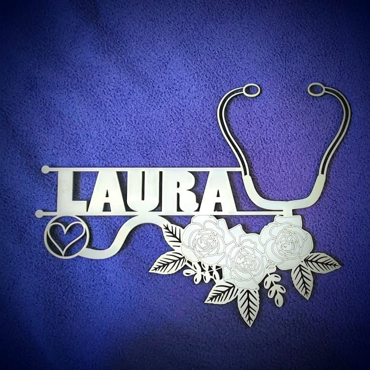 imagem do arquivo vetor para download Placa Personalizada para Enfermeira