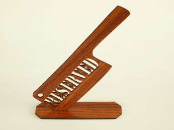 imagem do arquivo vetor para download Placa de Reserva de Mesa em Madeira