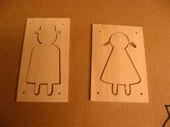 imagem do arquivo vetor para download Placas de Sinalização de Gênero Fofas