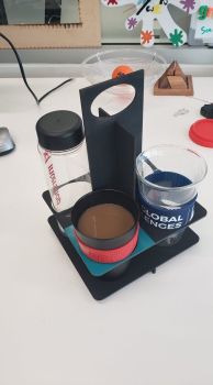 imagem do arquivo vetor para download Porta Café para 4 Xícaras em 3mm