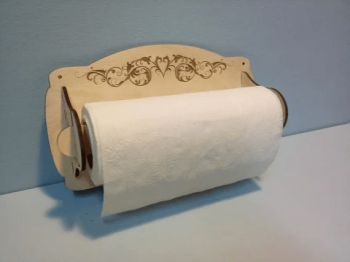 imagem do arquivo vetor para download Porta Papel Toalha Gravado Cortado a Laser
