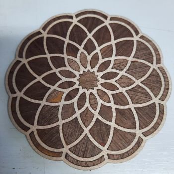 imagem do arquivo vetor para download Porta copos Redondo com Design de Mandala