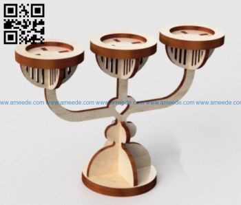 imagem do arquivo vetor para download Porta velas castiçal