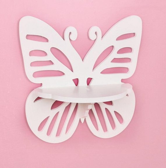 imagem do arquivo vetor para download Prateleira de Parede em Forma de Borboleta