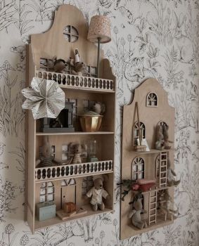 imagem do arquivo vetor para download Prateleira de Parede em Forma de Casa de Bonecas