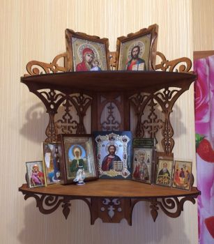 imagem do arquivo vetor para download Prateleira para Ícones em Casa Iconostasis