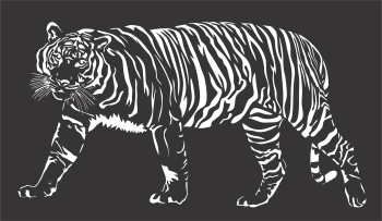 imagem do arquivo vetor para download Quadro decorativo de Tigre