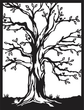 imagem do arquivo vetor para download Quadro decorativo de arvore