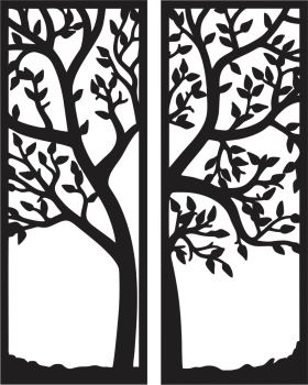imagem do arquivo vetor para download Quadro decorativo de arvore
