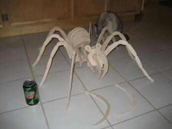 imagem do arquivo vetor para download Quebra Cabeça 3D de Aranha de Madeira