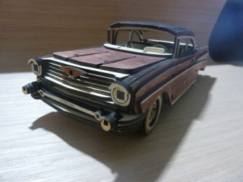 imagem do arquivo vetor para download Quebra Cabeça 3D do Chevrolet Bel Air 1957