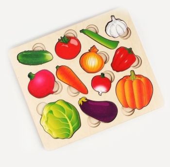 imagem do arquivo vetor para download Quebra Cabeça de Aprendizado de Vegetais