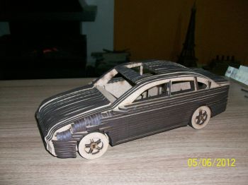 imagem do arquivo vetor para download Quebra cabeça tridimensional em camadas do carro