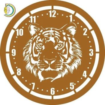 imagem do arquivo vetor para download Relógio com Tigre