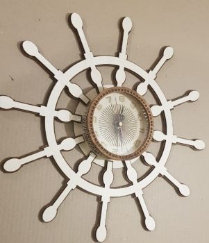 imagem do arquivo vetor para download Relógio de Parede com Volante de Navio
