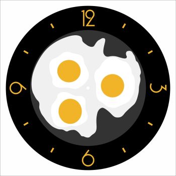 imagem do arquivo vetor para download Relógio de Parede de Ovos Mexidos