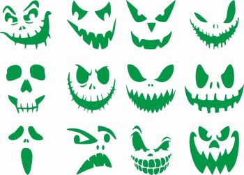 imagem do arquivo vetor para download Rostos de Halloween