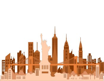 imagem do arquivo vetor para download Skyline da Cidade de Nova York