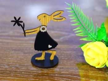 imagem do arquivo vetor para download Suporte Decorativo de Coelho de Páscoa em Camadas