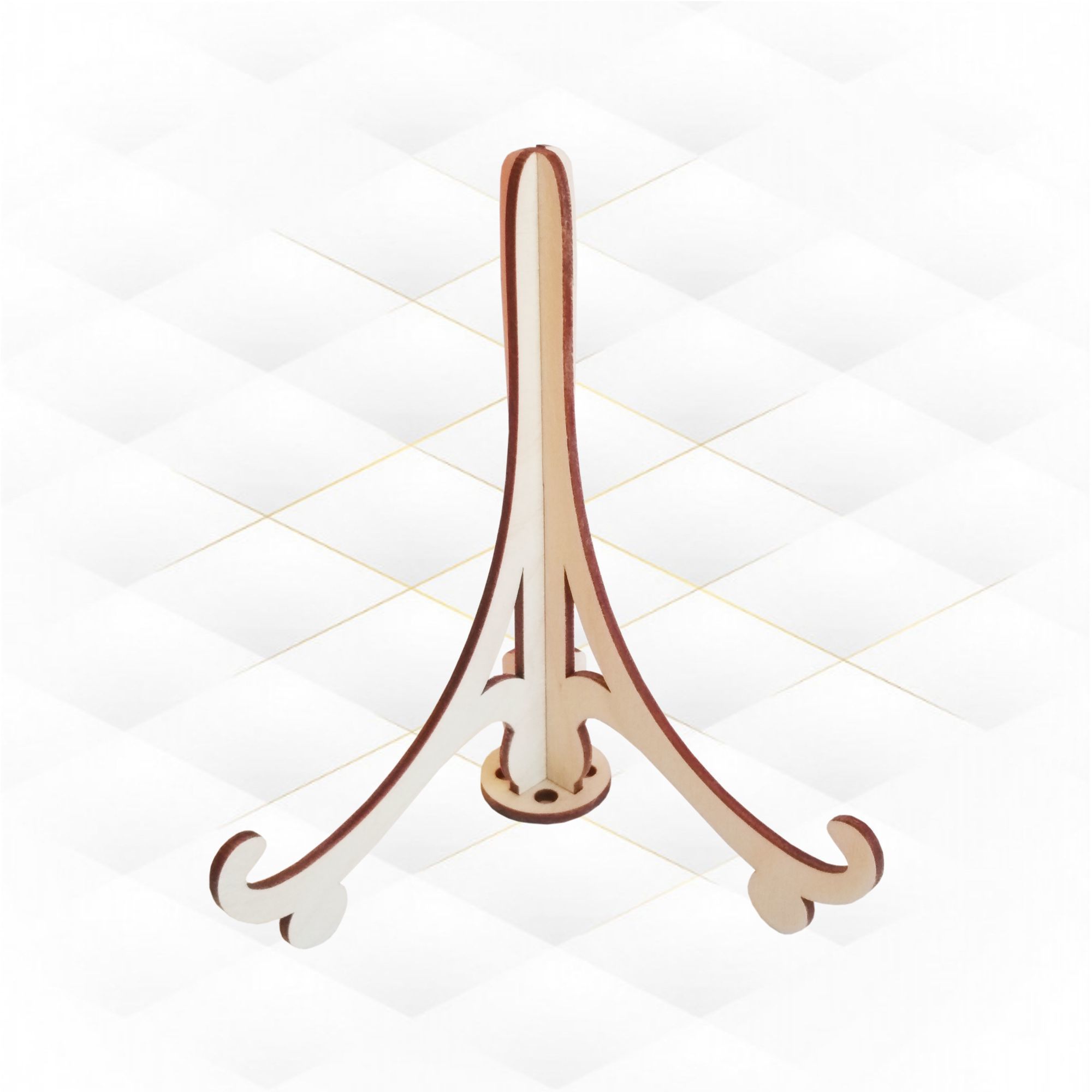 imagem do arquivo vetor para download Suporte Decorativo para Pratos Cortado a Laser
