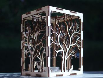 imagem do arquivo vetor para download Suporte de Velas em Forma de Árvore