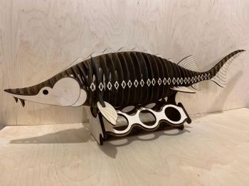 imagem do arquivo vetor para download Suporte para Garrafa de Vinho em Forma de Peixe