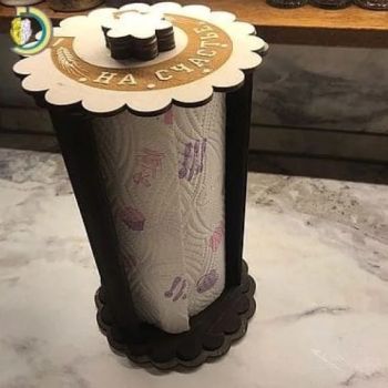 imagem do arquivo vetor para download Suporte para Papel Toalha Cortado a Laser