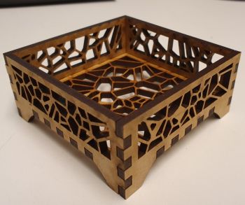 imagem do arquivo vetor para download Suporte para Porta copos Voronoi Cortado a Laser