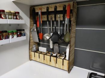 imagem do arquivo vetor para download Suporte para Utensílios Cortado a Laser